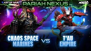 Chaos Space Marines vs T'au Empire Competitive Battle Report!