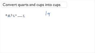 Convert quart and cups into cups