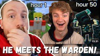 TOMMY MEETS THE WARDEN! TommyInnit I Spent 7 Days Straight Playing Minecraft (FIRST REACTION!)