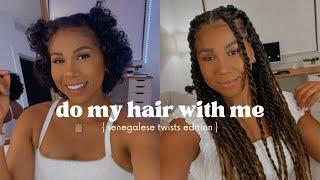 DO MY HAIR WITH ME *senegalese twists for the first time*