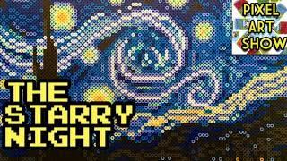 Perler Bead The Starry Night - Pixel Art Show