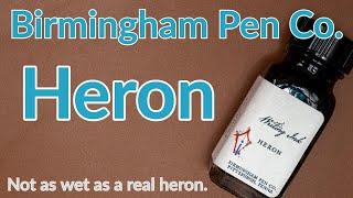 Birmingham Pen Co's Heron Ink: Write with a bird!