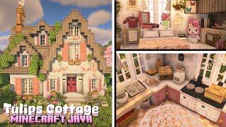 Tulips Cottage Minecraft  Speedbuild and little tour with some aesthetic CIT resource packs 1.21⍣ ೋ