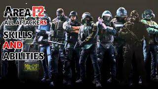 Area F2 - ALL ATTACKERS SKILLS AND ABILITIES (Rainbow six siege) 1080/60 fps || android/iOS gameplay