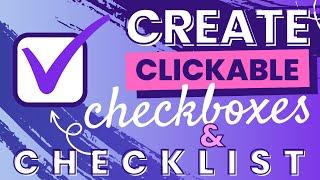 Create clickable checklist & checkboxes in Canva - Great to-do lists!