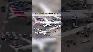 True size of the 777. #aviation #aircraft #boeing #777 #737 #a319 #engines #size #comparison