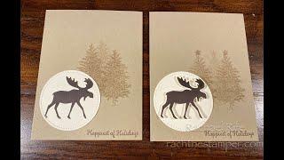 SPOTLIGHT: Merry Moose Bundle, 4 cards Fast to Fabulous, Stampin' Up!