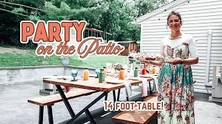 Patio Party at my 14 foot picnic table! mini loaves, fresh pressed juice, summer menu | Host with me