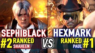 T8  SEPHIBLACK (#2 Ranked Shaheen) vs HEXMARK (#1 Ranked Paul)  Tekken 8 High Level Gameplay