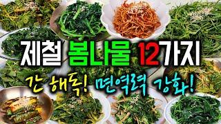 몸에 좋은 봄나물 12가지간 건강, 해독, 면역력 강화입맛 살리고 기력을 보충해 주는 보약 같은 제철 봄나물을 꼭 챙겨드세요!