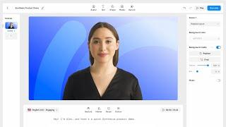 Synthesia Product Demo | AI Talking Head Videos