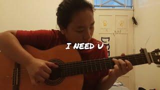 I Need U - BTS (Fingerstyle guitar cover by Megan Alexis)