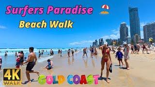 Summer Time - Surfers Paradise Gold Coast - Australia ️ 4k Beach & Street Walks