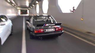 VERY LOUD BMW E30 Liberty Walk - Powerslide & bangs