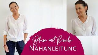 Bluse mit Rüsche für den Herbst nähen (Schnittmuster Lotte)