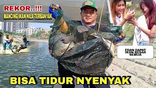 Heboh Segerombolan Cewek Cantik ini Heran lihat saya Mancing dapat ikan Nila Babon Banyak