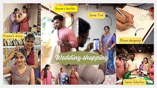 #EP-3 Purchasing saree for amma,Groom’s Kurtha, Blouse Designing️||Unnjan Wedding ||Meenu Lakshmi 
