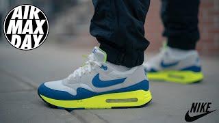 NIKE AIR MAX 1 '86 ROYAL AND VOLT | REVIEW, SIZING, & ON-FOOT | AIR MAX DAY