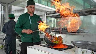 Legendary Uyghur noodles | The food that is cooked by applying the fire into the pot