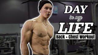 VLOG DAY IN THE LIFE | RawGear Athlete? | Full Back & Chest Workout