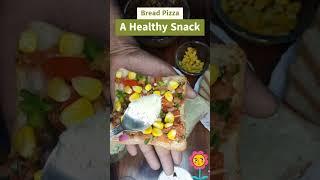 Bread Pizza recipe - A Healthy Snack || Indian style pizza #protein #pizza #food #healthyfood