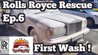 First Wash in 5 years ! Will the Rescued Rolls Royce Silver Spirit's Wildberry paint clean up?  Pt6.