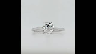 0.70 Carat six prong basket diamond engagement ring