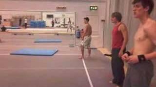 Double leg back full attempt