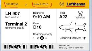Посадочный талон на самолёт. Детальный разбор