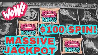 OMG! MASSIVE JACKPOT COMEBACK ON DIAMOND QUEEN SLOT MACHINE! AT THE COSMOPOLITAN LAS VEGAS!