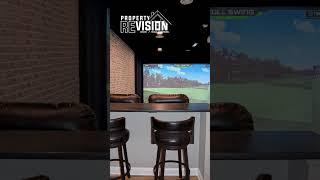 Golf Simulator Basement Renovation - We can help Create your Dream Home