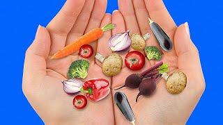 Miniature Fruits And Vegetables That Look Real || Polymer Clay Crafts to Decorate Your Life!