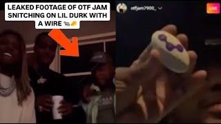 OTF Jam Wearing A Wire Around Lil Durk & Showing Off Tracking Device