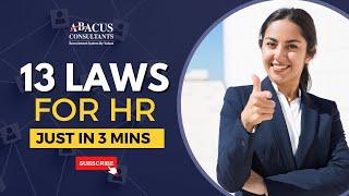 13 Laws That Every HR Should Know About