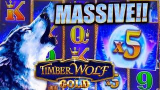 Massive Jackpot On Timber Wolf Gold Slot Machine!! $150/bet