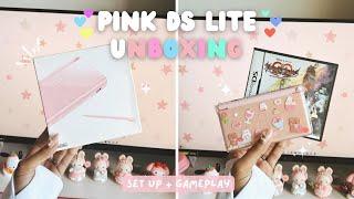 buying a pink nintendo ds lite in 2024 🩰🩷 | ds lite unboxing | set up + kingdom hearts gameplay