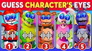 Guess The Five Night At Freddy's Character by Their Eyes  Freddy Fazbear, Chica, Foxy, Roxy, Monty