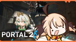 【PORTAL 2 CO-OP】0 braincell activity with cece #hololiveEnglish #holoJustice