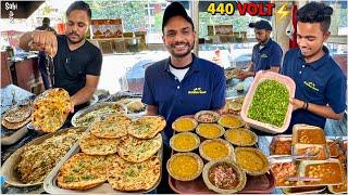 440 Volts wala MOST SPICY Punjabi Nashta  Street Food India | Seeti Kulcha