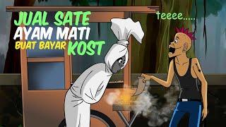 Jual Sate Ayam Mati buat bayar Kost - Pake Penglaris Pocong - Kartun Lucu Pocong