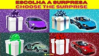 ESCOLHA O SEU PRESENTE 4 CARROS  CHOOSE YOUR GIFT  NÃO ESCOLHA O ERRADO!