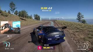 Forza Horizon 5 VOLCANO drift zone possible Wheel World record? (w/Logitech g920 & shifter)