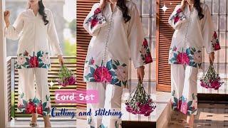 Very easy and trending co-ord set cutting and stitching/ instgram trending cord set full tutorial