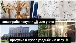 ФИКС ПРАЙС ПОКУПКИ ДЛЯ УЮТА  ПРОГУЛКА ПО ЛЕСУ И МУЗЕЙ-УСАДЬБЕ