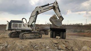 Liebherr 984 Excavator Loading Rocks On Caterpillar 773D And Terex Dumpers - Kivos Ate