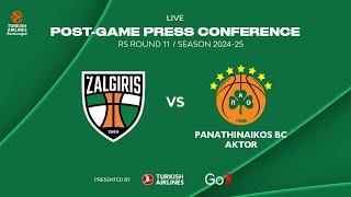 Žalgiris - Panathinaikos | Press Conference | EuroLeague 2024-25 Round 11