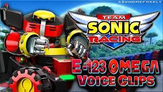 All E-123 Omega Voice Clips • Team Sonic Racing • All Voice Lines • 2019 (Aaron LaPlante)