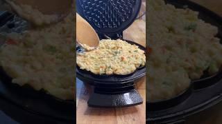 Waffled CRAB CAKES #asmr #shorts #viral #waffle