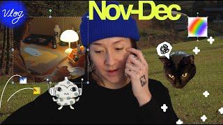 artist vlog | cabin, first snow in chicago, painting, rearranging